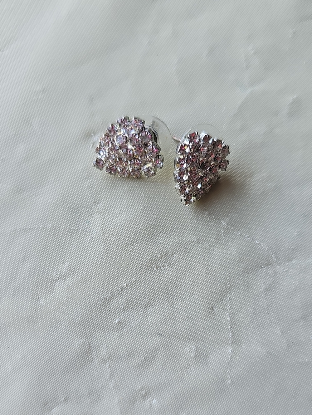 Sparkling Pink Crystal Teardrop Stud Earrings - Women Jewelry